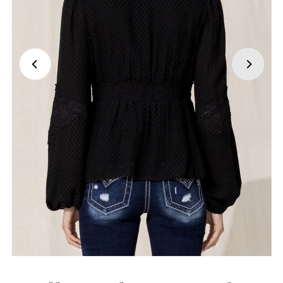 NWT miss me button down shirt black - Picture 4 of 11